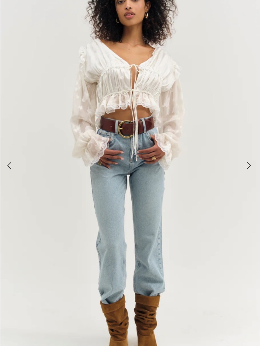 For Love & Lemons Jeanne Jacquard Top